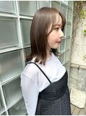 島田/レイヤーボブ 透明感グレージュ 髪質改善 サイドバング白楽