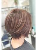 30代40代50代60代くびれ大人ショートボブ白髪染めぼかし