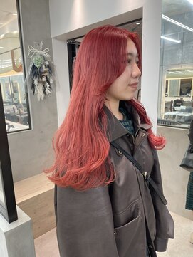 ロンドシエル 横浜(Lond ciel) ブリーチ/レッド/ダブルカラー/韓国ヘア