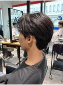 ニュアンスパーマダウンパーマ黒髪韓国マッシュフェザーパーマ