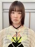 【前髪カット】＋カラー＋潤いトリートメント栄/久屋/ブリーチなし