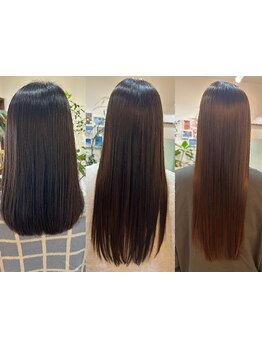 《髪質改善が大人気◎》まとまりのあるサラ艶髪へ♪心地よい空間で思わず触れたくなる髪質へと導きます＊