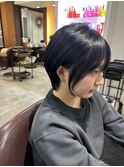 艶感抜群◎ネイビーブラックショート