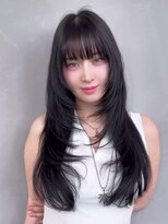 アイティーバイアルバム 松戸店(IT by ALBUM)&nbsp;ロング暗めカラー韓国ヘア顔周りレイヤー_ba555963