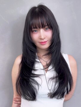 アイティーバイアルバム 松戸店(IT by ALBUM) ロング暗めカラー韓国ヘア顔周りレイヤー_ba555963