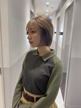 エン 栄店(enne) ココアベージュ/クラゲヘアー/ヘイリーボブ/小顔/栄/ボブ/韓国