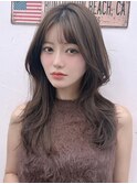 《Agu hair》くびレイヤーブラウンベージュ×カジュアルウルフ