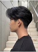 メンズセンターパート