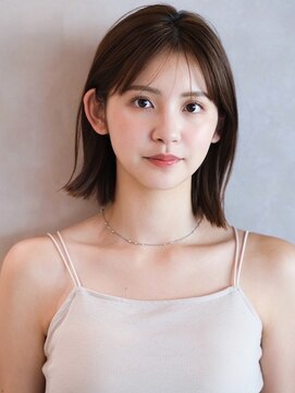 ガーデンヨコハマエスト(GARDEN YOKOHAMA est) 前髪 こなれミディ イメチェン ミディアム 外ハネ ベージュ