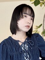 ロジェ(loje)&nbsp;20代30代40代　ミディアムウルフ/黒髪/小顔フェイスレイヤー