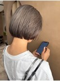 【MISATO】グレージュカラー_ブリーチカラー_ミニボブ