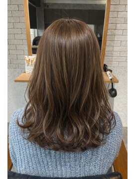 イチパーセント 横浜(1%) 着物ヘア/ダークアッシュ/ミディアムレイヤーカット/横浜