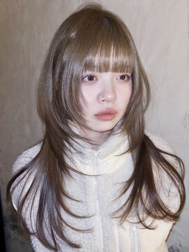 ボコカ(bococa) 【macana指名】ロングレイヤーカットオリーブブラウン