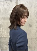 ミディアムレイヤー/デザインカット/顔まわりレイヤー