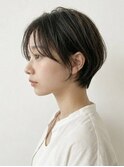 ☆前髪あり耳掛け丸みくびれ大人ショートボブ30代40代50代☆