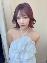 ロビー(LOBBY) 『LOBBY三浦』 くびれボブ×深みチェリーレッド