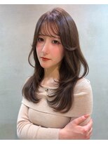 レーヴバイロンド 仙台(Reve by Lond)&nbsp;ミディアムレイヤーハッシュカット髪質改善グレージュシースルー