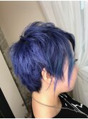 ショートデザインカット&ネイビー