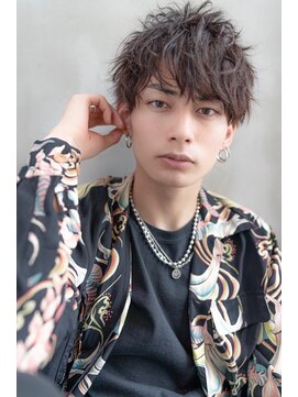 メゾンバイハバナ(maison by HAVANA) メンズビジネスツーブロックアップバング束感ショートマッシュ