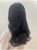 ブルージュカラー_マロンベージュ Aラインボブ かきあげ