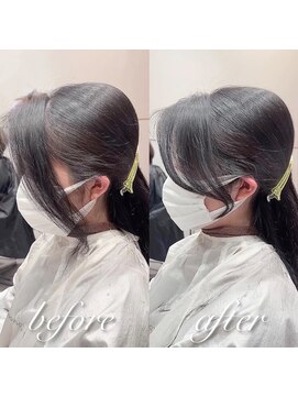 アフロートリノ(AFLOAT Leino) 2wayバング 韓国前髪 シースルー ミディアム くびれヘア