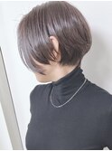 【morio原宿】ショートボブ前髪なしバイオレットグレージュ