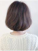 大人のやわらかボブ☆ゆるふわ/ピンク系カラー/お手入れ簡単ヘア