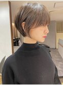 20代30代大人ガーリーショートヘアチョコレートモードショート