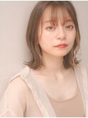 イヤリングカラー　ボブ　大人かわいい　フェザーバング