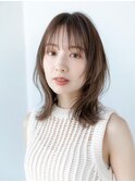 顔まわりレイヤー韓国へア透明感カラー髪質改善トリートメント