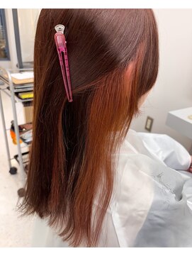 フィゼル 南堀江店(fizelle) ウルティア レッドブラウンカラー×インナーカラー