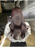 ホワイトグレージュ/デジタルパーマ/チェリーブラウン/栄