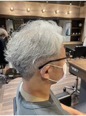 【ビジネスパーソン】30代40代オールバックパーマ