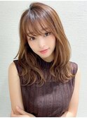 大人かわいい外ハネセミロング × ミルクティーベージュ【浦和】