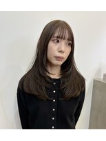 ベンジー 薬院大通店(benji)&nbsp;ミディアムレイヤー×透明感オリーブブラウン