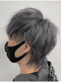 メンズウルフ×グレーカラー