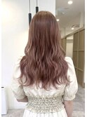 ピンクベージュ×ハイライト