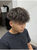 【ツイストスパイラル】【ホワイトメッシュ】【メンズパーマ】
