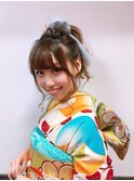 着物ルーズポニーテールノットヘア【chou-chou　北林夏実】