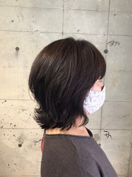 オッソ(OSSO) グレージュウルフボブ_ローライトスリークボブ