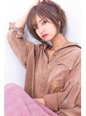 大人かわいいココアブラウン秋ショート