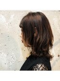 ウルフ_レッドブラウン_セミウェットウェーブ_ハイライトカラー