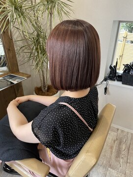 シキ(C key) あごラインボブ×パープルカラー