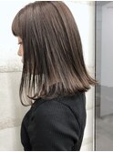 外ハネ長めボブ　切りっぱなしボブ　大人ボブ　30代　40代　OK