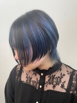 オーティティ(O-TETE)&nbsp;O-TETE ウルフカットアンブレラカラーブルー