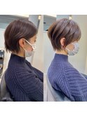 30代/40代/50代・絶壁解消・小顔前下がりショートボブ【中村】