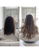 クラン ヘアーアンドスタジオ(CLAN hair & studio)&nbsp;ハイトーンエクステブリーチインナーミルクティーベージュ