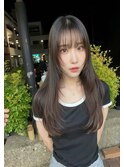 ミニウルフチェリーブラウンホワイトグレージュフェザーパーマ