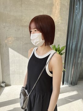 イロア(iroa) 切りっぱなし大人ボブとオレンジブラウン♪