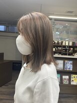 フレームヘア frame hair ミディアム×アッシュベージュ